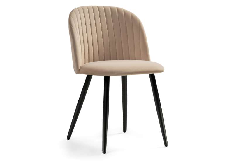 Стул на металлокаркасе Gabi 1 dark beige / black (50x54x78). 