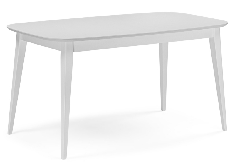 Стол деревянный Адель 145(190)x80 белый матовый (80x76). 