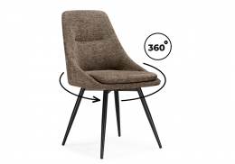 Стул на металлокаркасе Avian вращающийся светло-коричневый / черный (50x57x87)