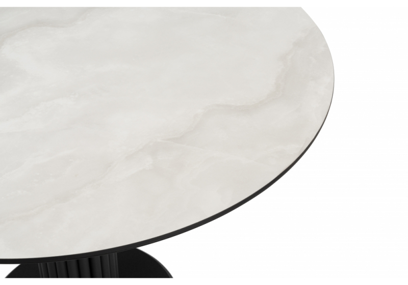 Керамический стол Кэмерон 110 onyx bianco soft satin / черный (110x75)