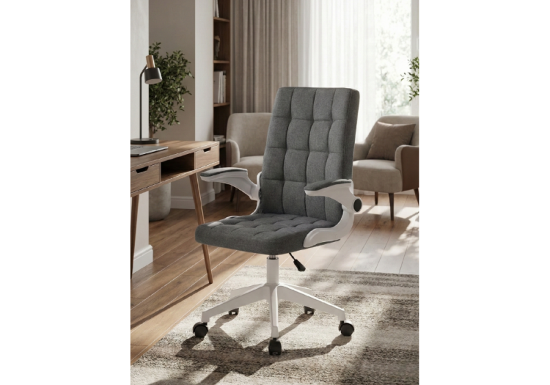 Компьютерное кресло Elga gray / white (63x59x96)